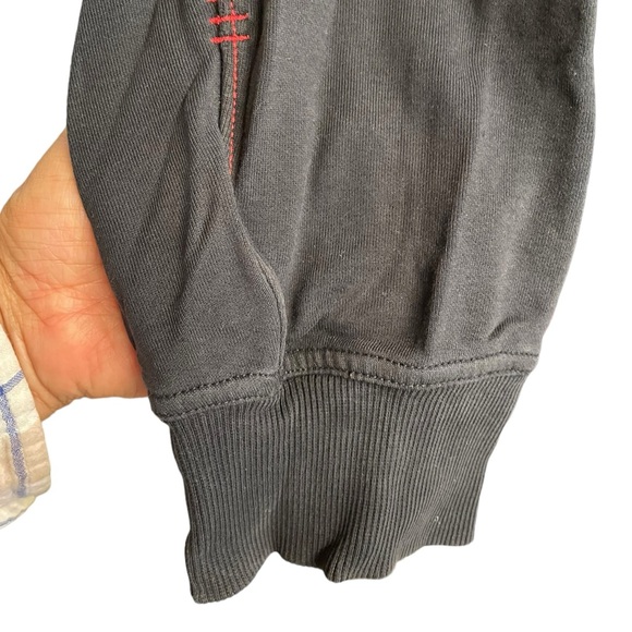 Vtg AIR JORDAN Jumpman Sweat Jacket Full Zip Large Elephant Skin Patchwork - Picture 5 of 10